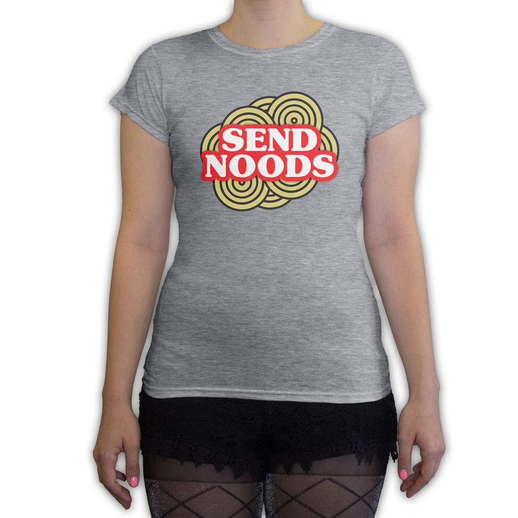 Function -  Send Noods Women's Fashion T-Shirt Heather Grey