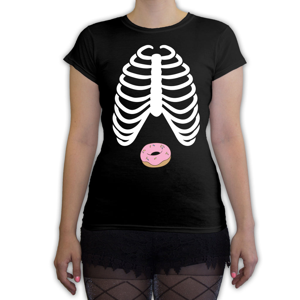 Function -  Skeleton Donut Costume Women's Fashion T-Shirt Black