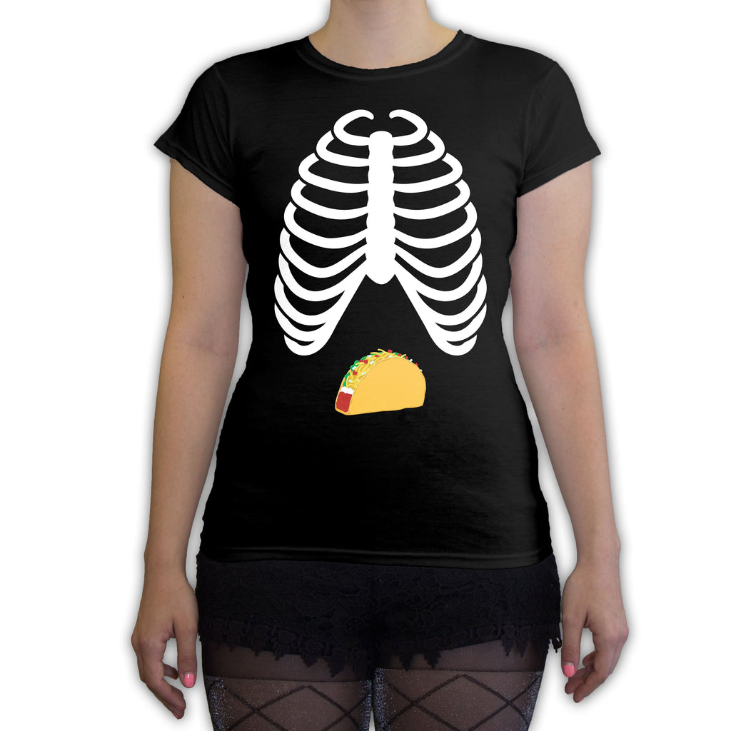 Function -  Skeleton Taco Costume Women's Fashion T-Shirt Black