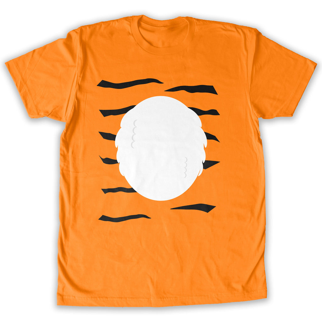 Function -  Halloween Tiger Costume Men's Fashion T-Shirt Orange
