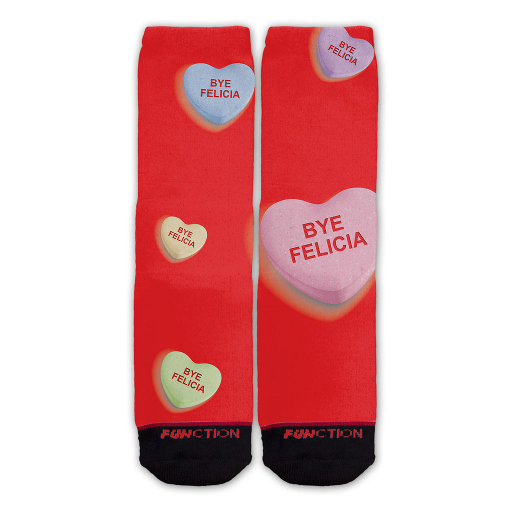 Function - Valentine's Day Big Candy Heart Bye Felicia Fashion Socks