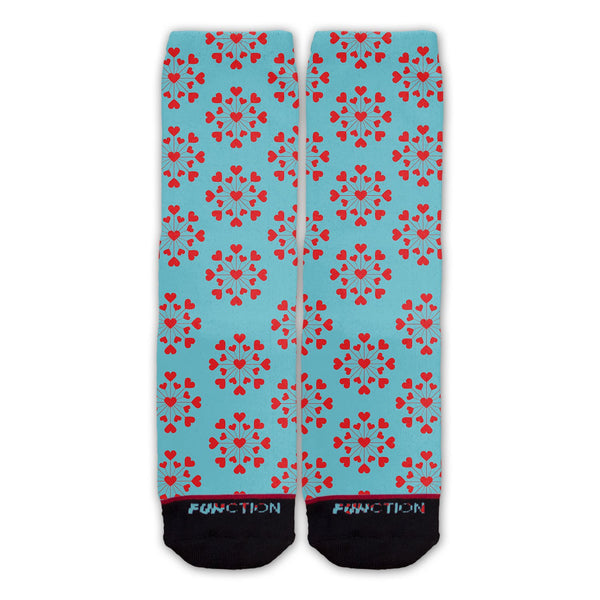 Function - Valentine's Day Blue Heart Pattern Fashion Socks