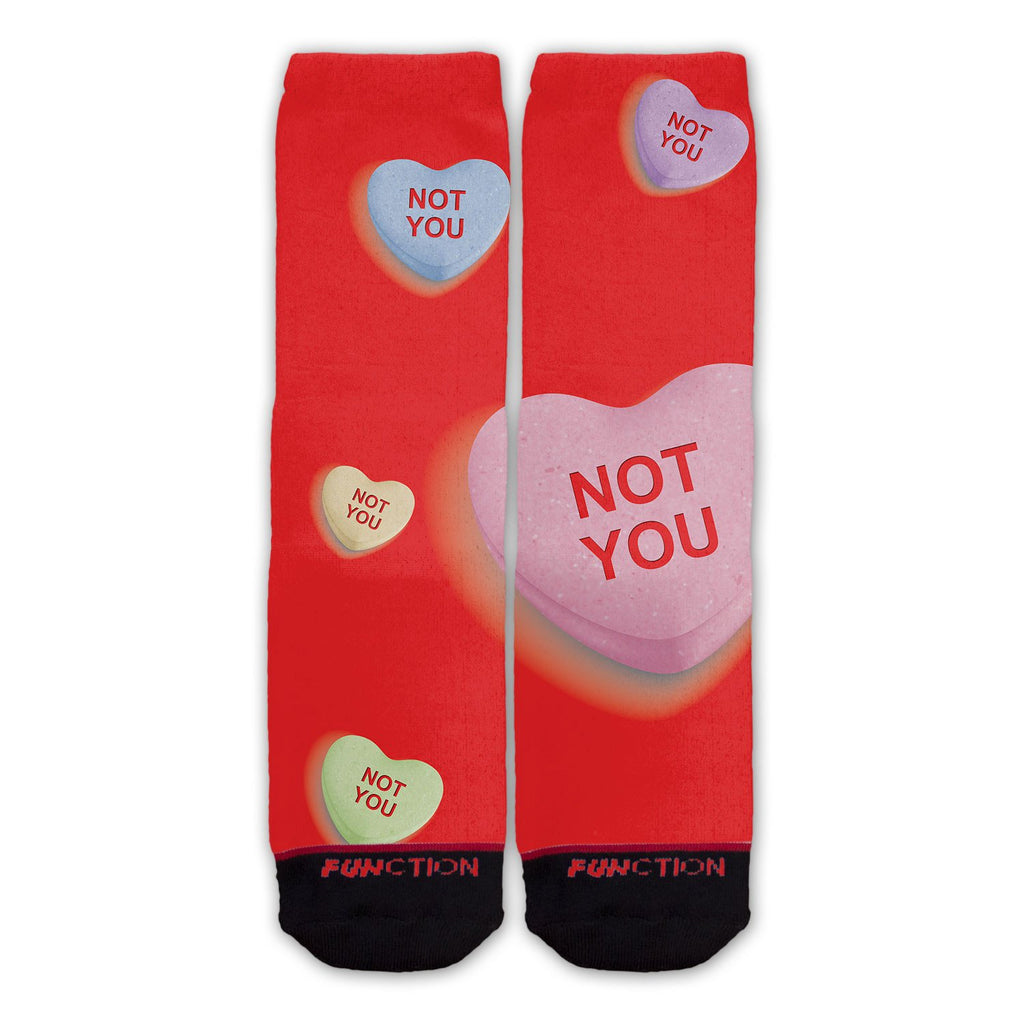 Function - Valentine's Day Big Candy Heart Not You Fashion Socks