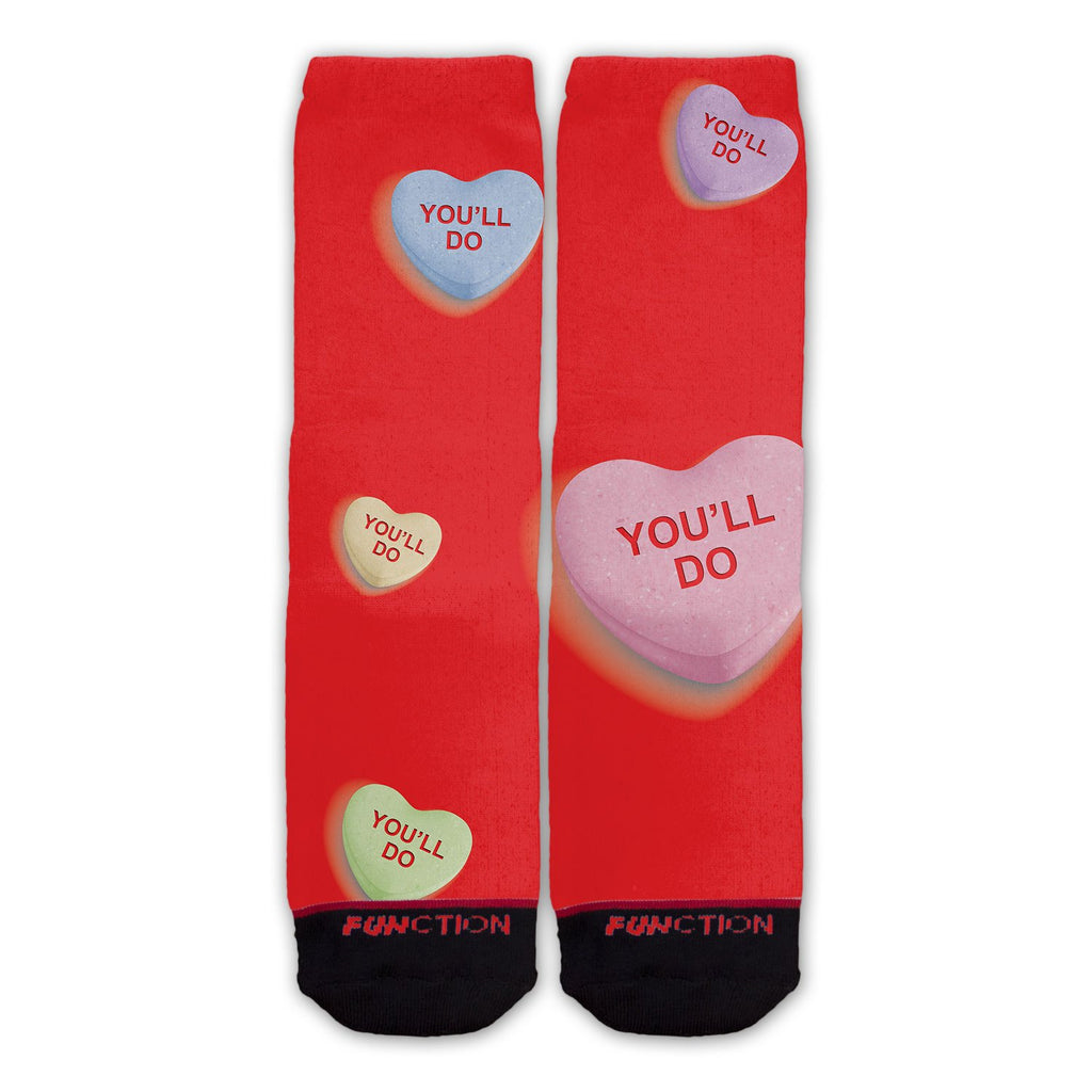 Function - Valentine's Day Big Candy Heart You'll Do Fashion Socks