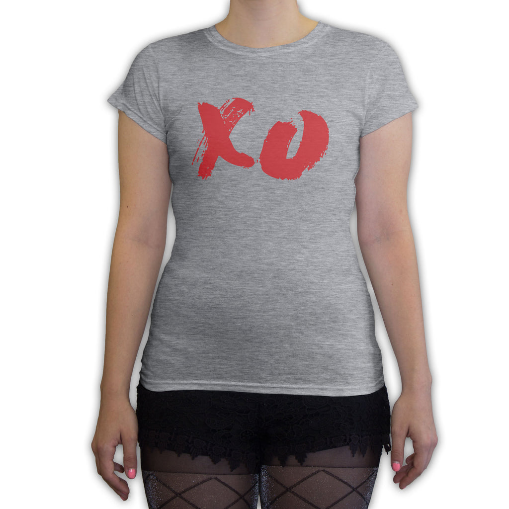 Function -  Vintage XO Women's Fashion T-Shirt Heather Grey