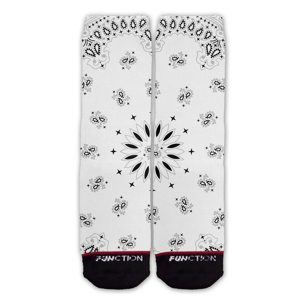 Function - White Bandana Fashion Socks