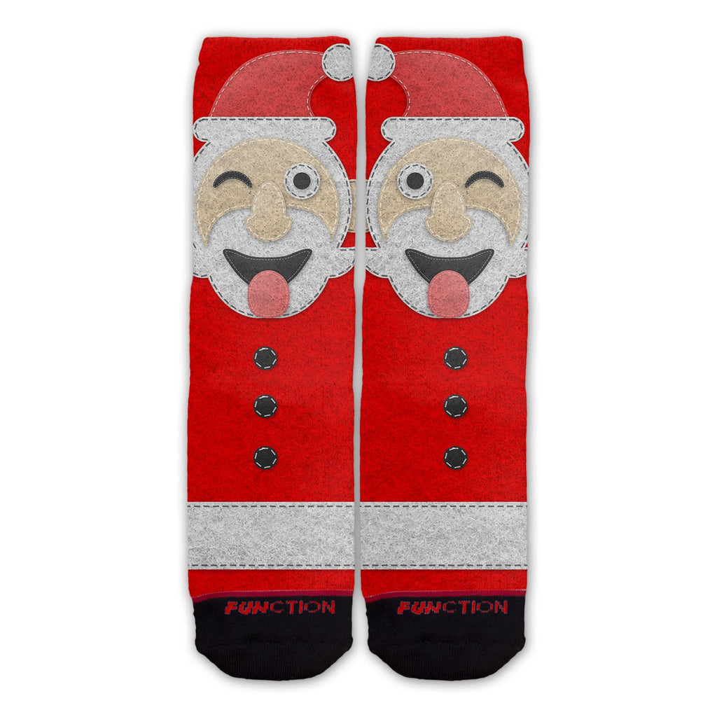 Function - Ugly Christmas Winking Santa Fashion Sock