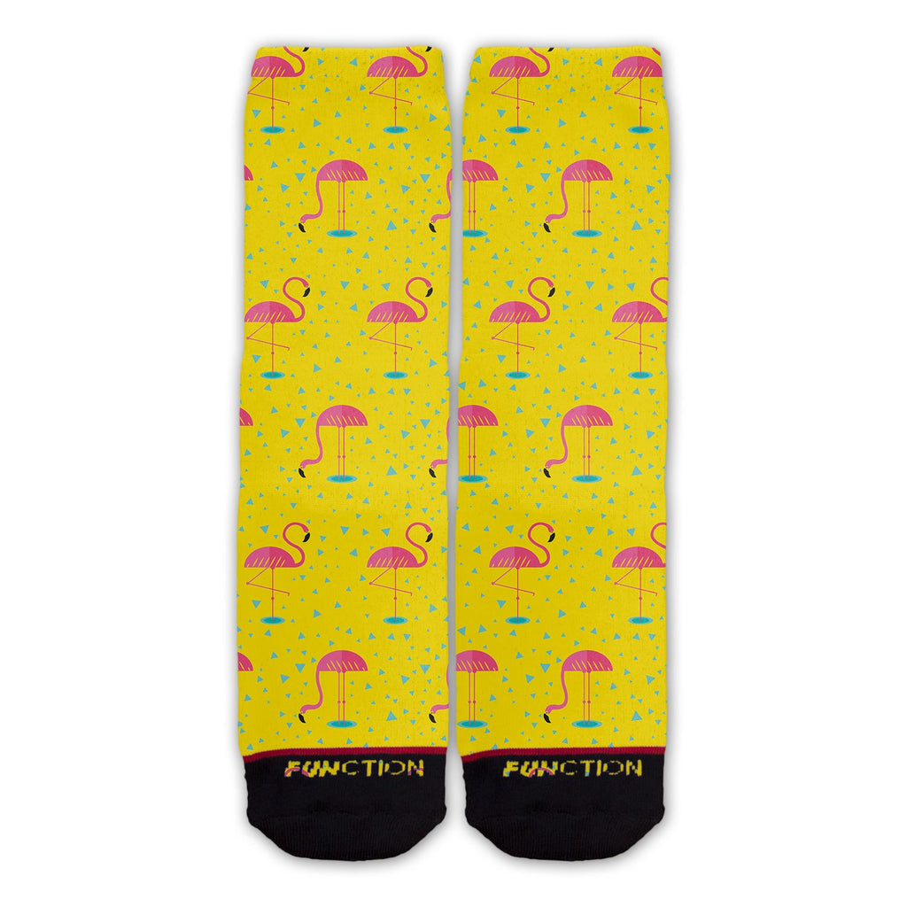 Function - Yellow Flamingo Pattern Fashion Sock
