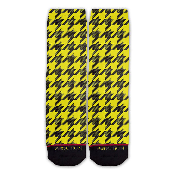 Function - Yellow Hounds tooth Fashion Socks