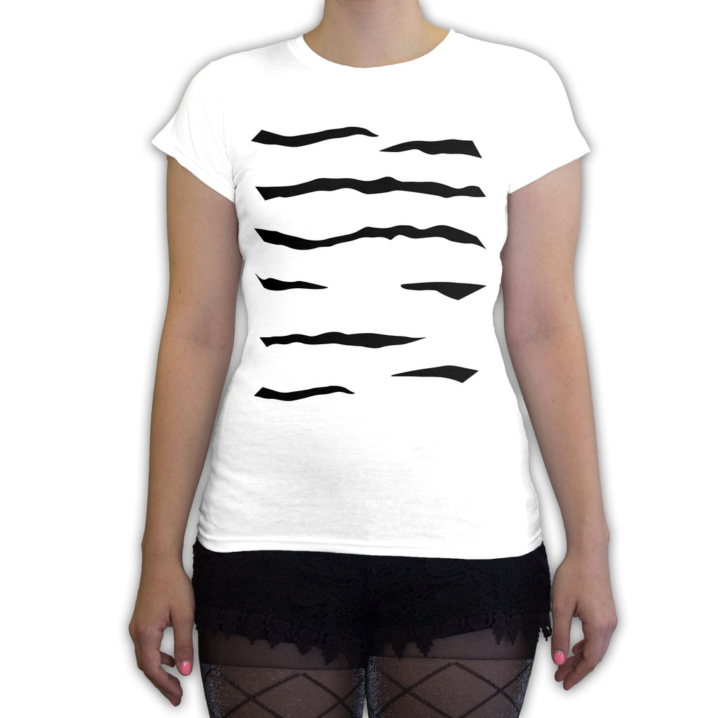 Function -  Zebra Stripe Costume Women's Fashion T-Shirt White