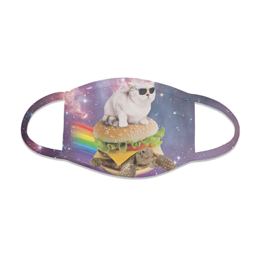 Function - Galaxy Cat Surfing Burger Turtle Breathable Reusable Washable Face Cover Mask