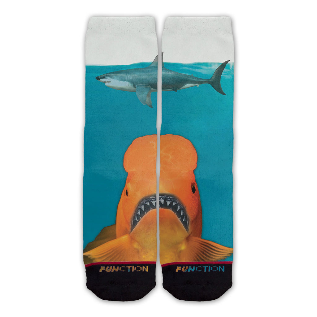 Function - Gold Fish Shark Movie Motivational Mindset Poster Fashion Socks