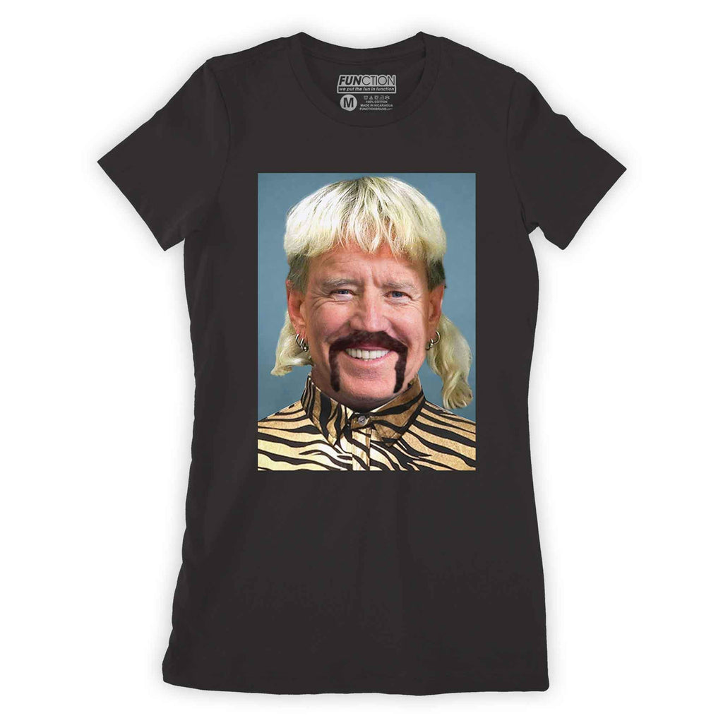 Function - Joe Biden Exotic Mashup Funny Mullet Mustache Tiger Pattern Women's T-Shirt