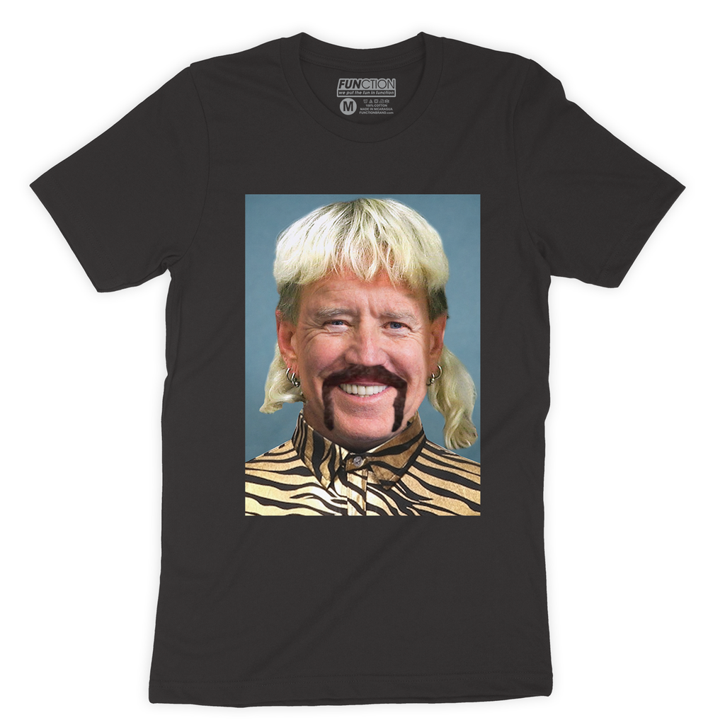 Function - Joe Biden Exotic Mashup Funny Mullet Mustache Tiger Print Fashion T-Shirt