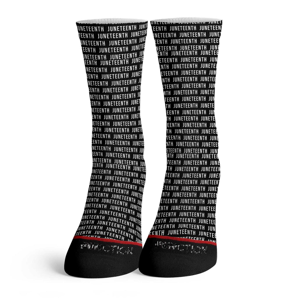 Function - Juneteenth BLM Black Lives Matter End Racism and Slavery Tall Crew Socks