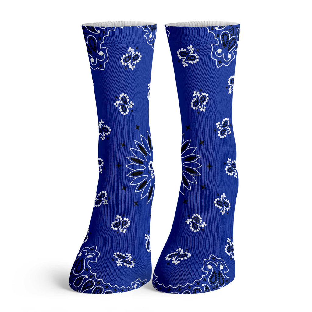 Function - Kids Blue Bandana Paisley Pattern Socks