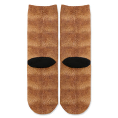 Function - Kids Brown Dog Paw Fashion Socks