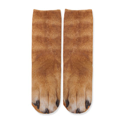 Function - Kids Brown Dog Paw Fashion Socks