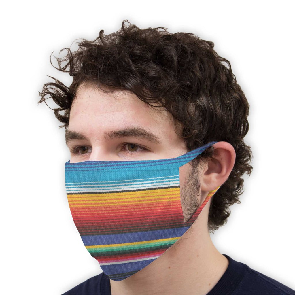 Function - Mexican Blanket Pattern Breathable Reusable Washable Face Cover Mask