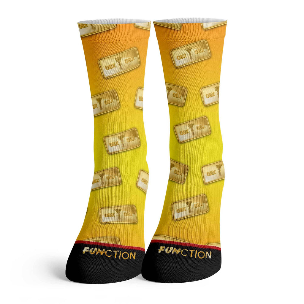 Function - Outer Banks Wheat Gold Bar Pattern Socks