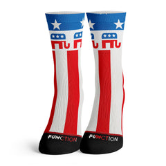 Function - Republican Elephant American Flag Fashion Socks
