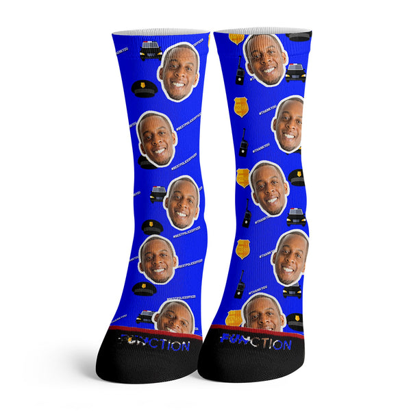 Function - Custom Best Police Officer Ever Pattern Socks