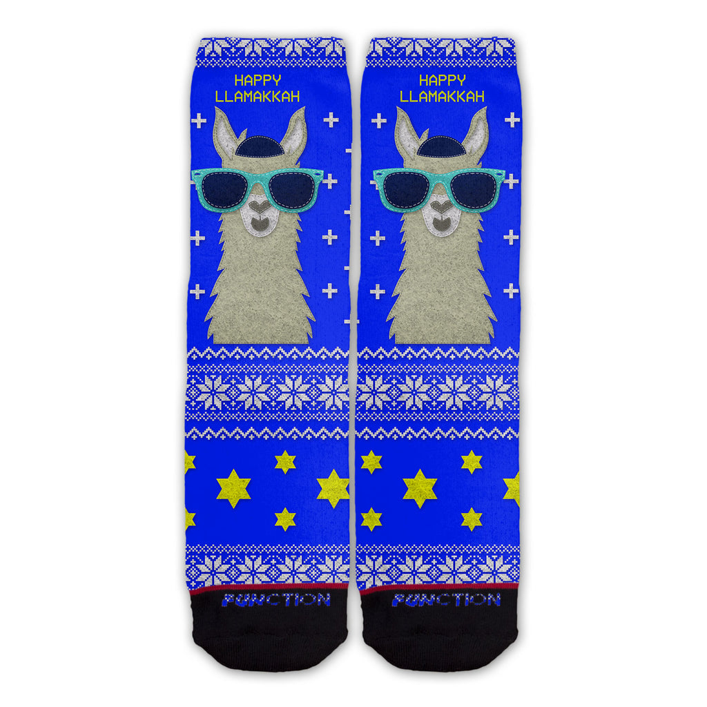 Function - Ugly Christmas Hanukkah Llamakkah Holiday Novelty Fashion Socks