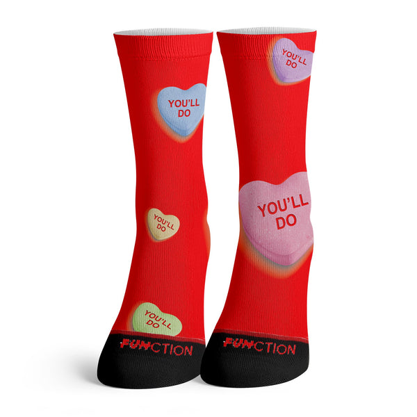 Function - Valentine's Day Big Candy Heart You'll Do Fashion Socks ...