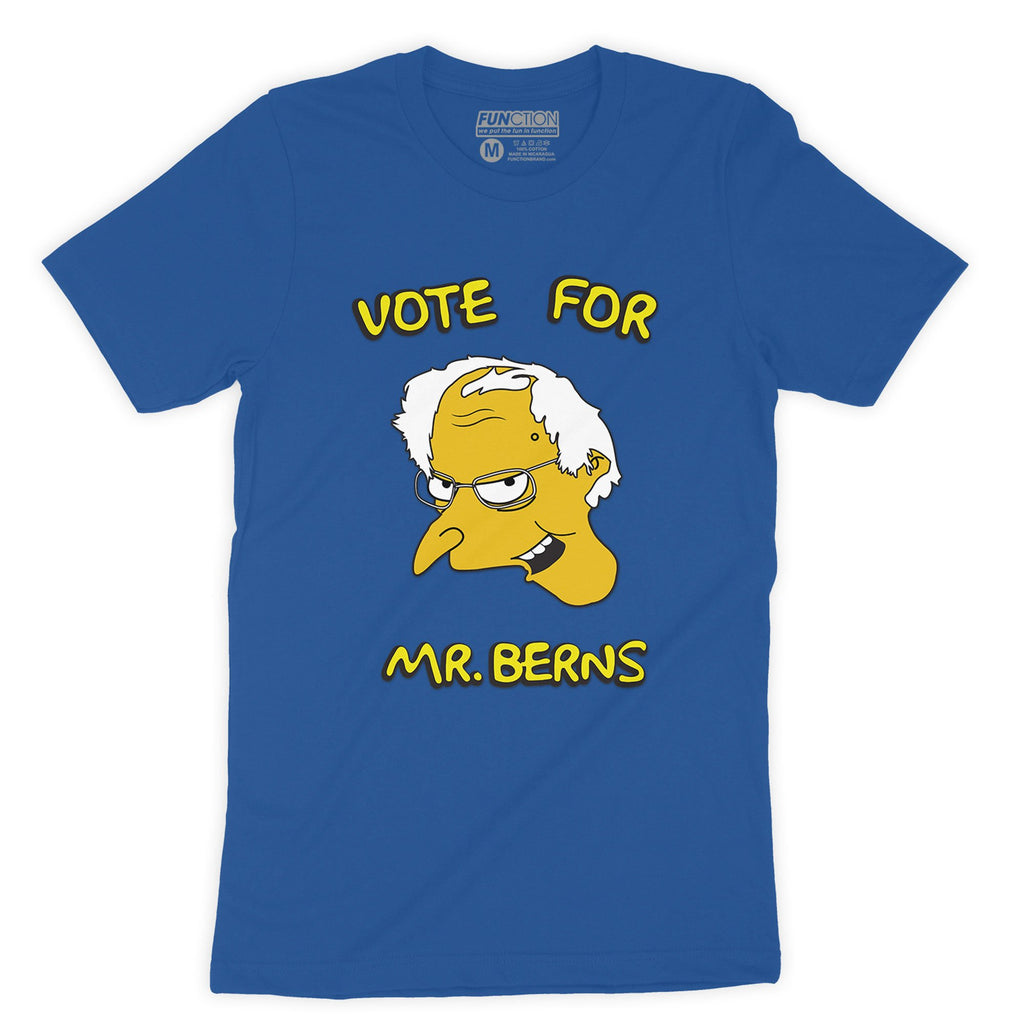 Function - Vote for Mr. Berns Bernie Sanders Cartoon Fashion T-Shirt