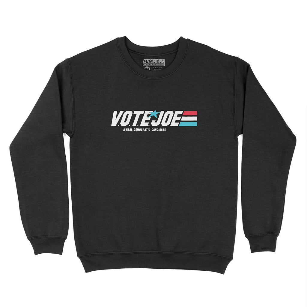 Function - Vote Joe Biden Democratic Candidate Rally Campaign Kids Classic Cartoon Logo Fashion Crew Neck Sweatshirt