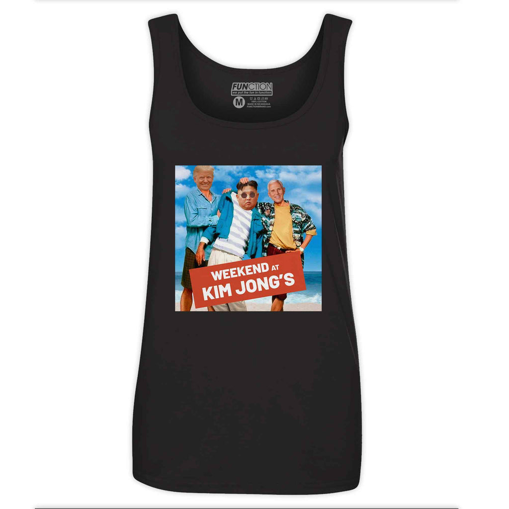 Function - Weekend at Kim Jong Un's Donald Trump Mike Pence Funny Novelty Gag Women's Tank Top