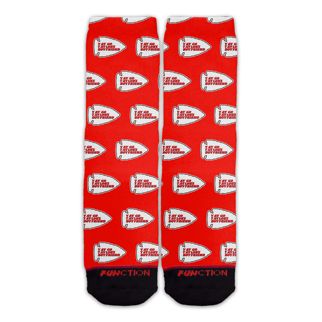 Function - Yay Go Taylor's Boyfriend Football Swifty Pattern Socks National League Super Bowl Halftime