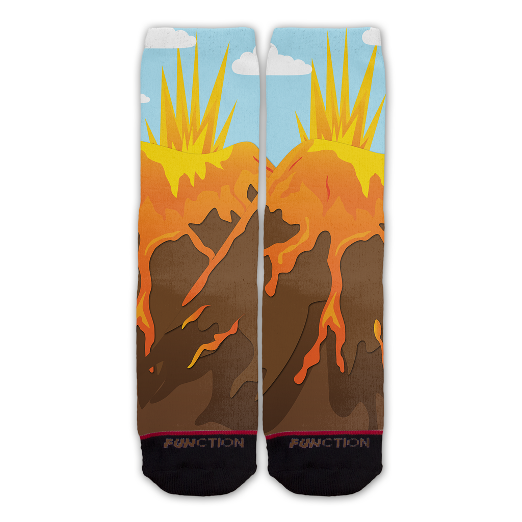 Function - Volcano Lava Eruption Fashion Socks