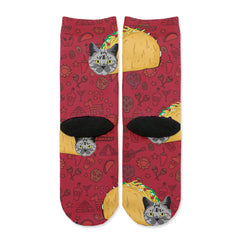 Function - Kids Cute Funny Cat Novelty Crew Socks Taco Cat