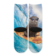 Function - Kids Cute Pizza Surfing Otter Fashion Socks