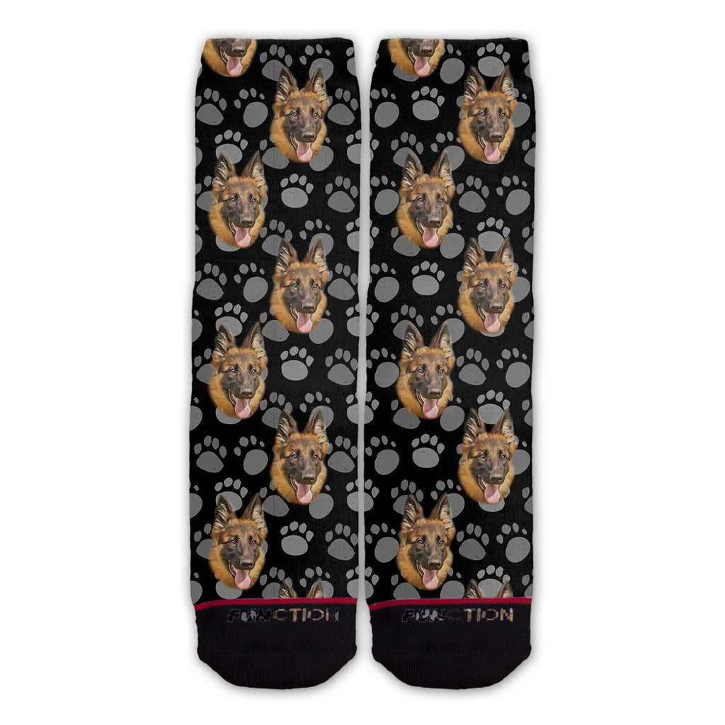 Function - German Shepherd Dog Face Fashion Socks Pattern