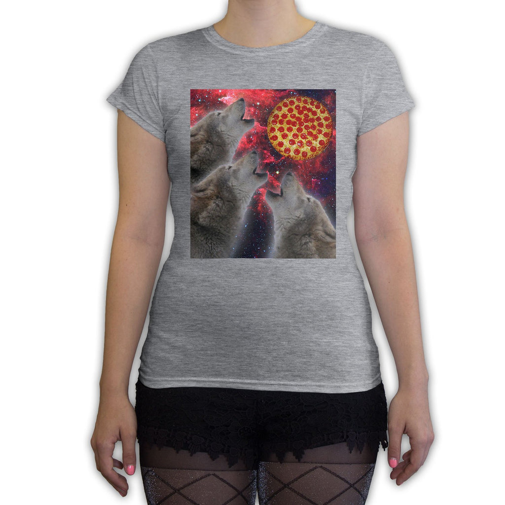 Function - Wolves Howling At A Pizza Moon Women's Fashion T-Shirt