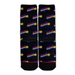 Function - Farting is Okay The More You Know Rainbow Galaxy Pun Funny Pattern Socks