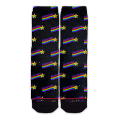 Function - Farting is Okay The More You Know Rainbow Galaxy Pun Funny Pattern Socks