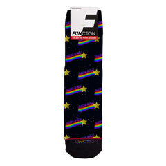 Function - Farting is Okay The More You Know Rainbow Galaxy Pun Funny Pattern Socks