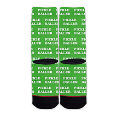 Function - Pickle Baller Repeating Text Pattern Socks