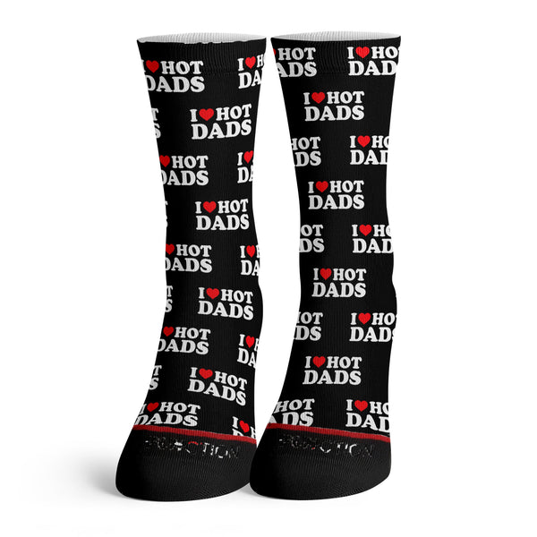 Function - I Heart Hot Dads Funny Adult Socks