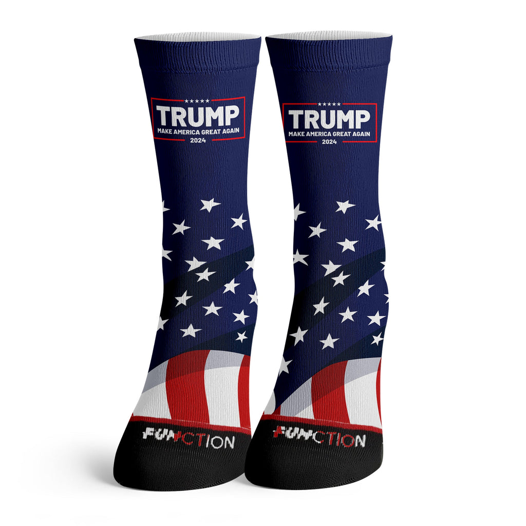 Function - Trump Make America Great Again 2024 Adult Crew Socks