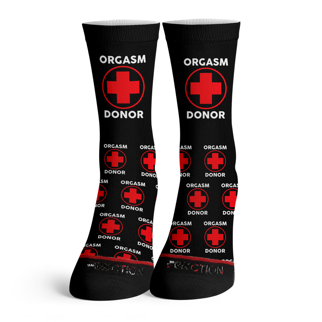 Function - Orgasm Donor Black Adult Unisex Socks