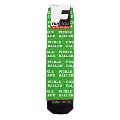 Function - Pickle Baller Repeating Text Pattern Socks