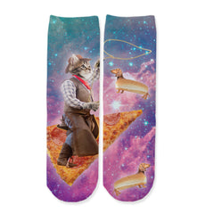 Function - Kids Cute Funny Cat Novelty Crew Socks Pizza Space Cowboy