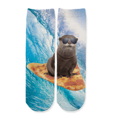 Function - Kids Cute Pizza Surfing Otter Fashion Socks