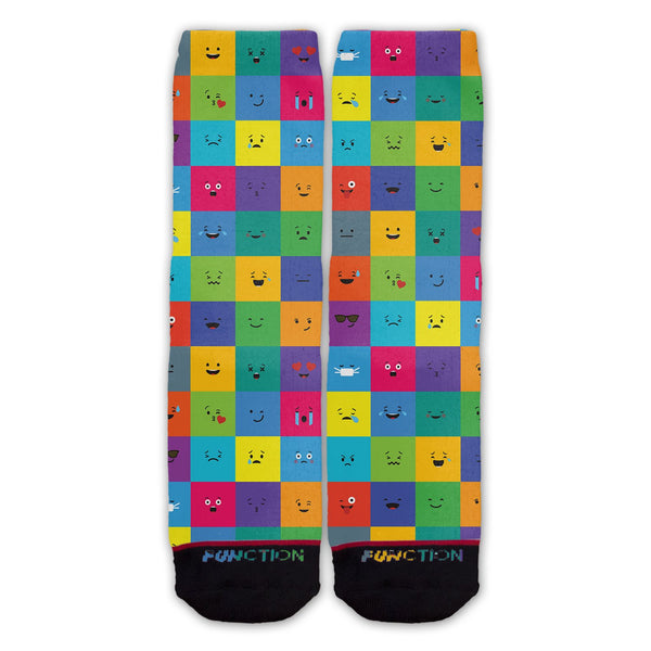 Function - Emoji Color Blocks Pattern Fashion Socks