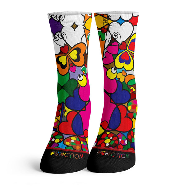 Function - Artist of Hearts Butterfly Hearts Fashion Socks