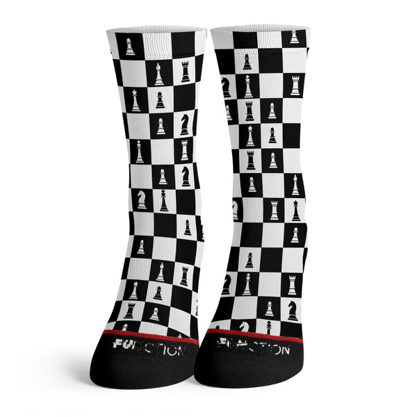 Function - Chess Board Pieces Pattern Socks